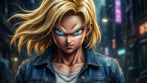 Neon Android 18