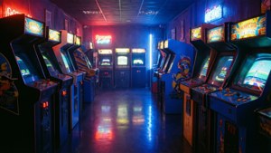 Neon Arcade Room