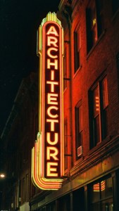 Neon Architecture Sign