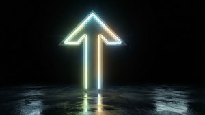 Neon Arrow Ascending