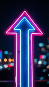 Neon Arrow Up