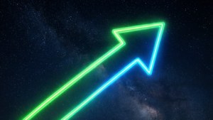 Neon Arrow Up