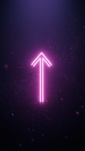 Neon Arrow Up