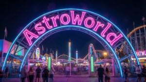 Neon Astroworld Entrance