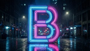 Neon B City Night