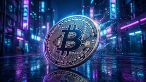 Neon Bitcoin Flip