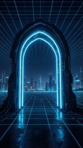 Neon Blue Arch