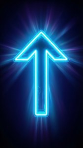Neon Blue Arrow