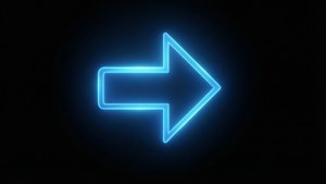 Neon Blue Back Arrow
