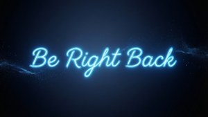 Neon Blue BRB Overlay