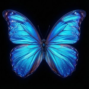 Neon Blue Butterfly