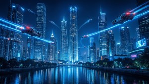 Neon Blue Cyber City