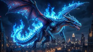 Neon Blue Dragon