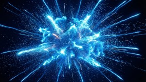 Neon Blue Explosion