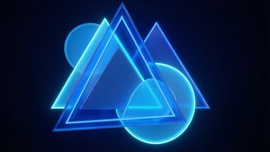 Neon Blue Geometry