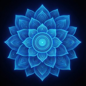 Neon Blue Lotus