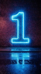 Neon Blue Number One