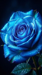 Neon Blue Rose