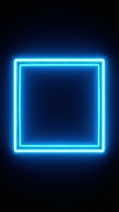 Neon Blue Square