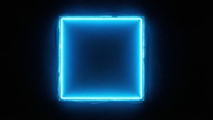 Neon Blue Square