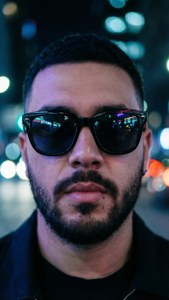 Neon Bokeh Portrait