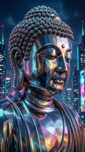 Neon Buddha Cyberpunk