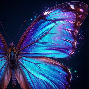 Neon Butterfly Glow