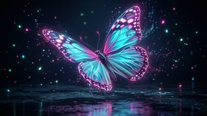 Neon Butterfly Glow