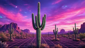 Neon Cactus Desert