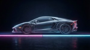 Neon Car Silhouette