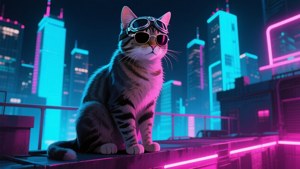 Neon Cat Cool