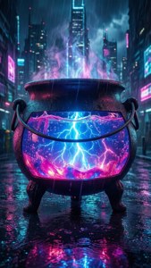 Neon Cauldron Cyberpunk