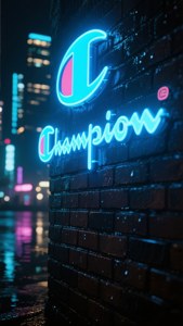Neon Champion Logo Alley