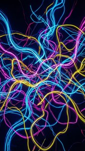 Neon Chaos Squiggles