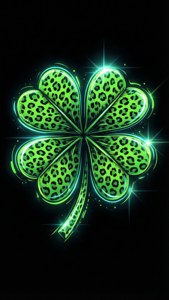 Neon Cheetah Shamrock