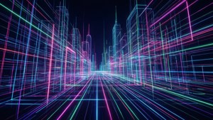 Neon City Grid