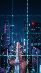 Neon City Grid