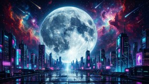 Neon City Moon