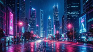 Neon City Night