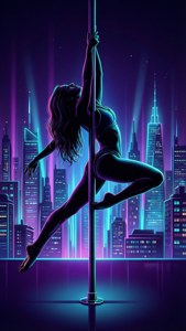 Neon City Pole Dancer
