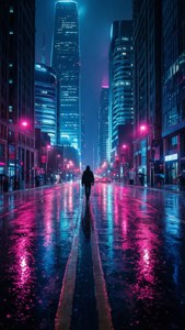 Neon City Rain