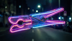Neon Clothespin