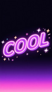 Neon Cool Typography