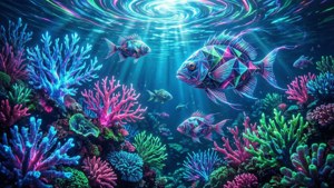 Neon Coral Reef