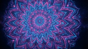 Neon Cosmic Mandala