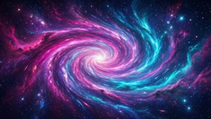 Neon Cosmic Swirl