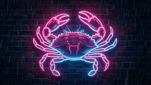 Neon Crab Cyberpunk