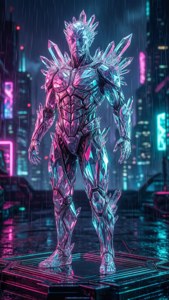 Neon Crystalline Geostar