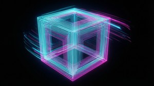 Neon Cube Spin