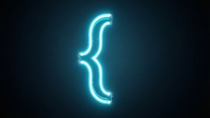 Neon Curly Bracket